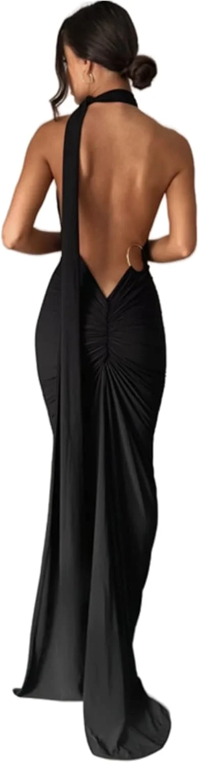 Elegant One Shoulder Maxi Dress for Women