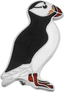 Puffin Bird Enamel Brooch Pin