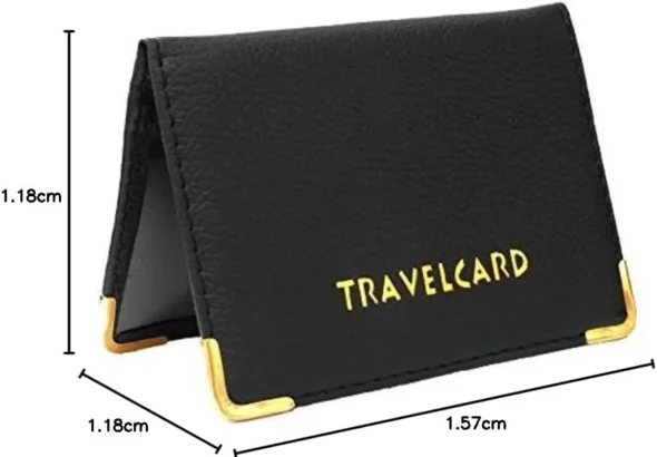 Leather Travel Card Holder for Bus Pass and ID
