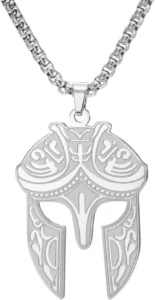 Spartan Warrior Helmet Necklace for Men