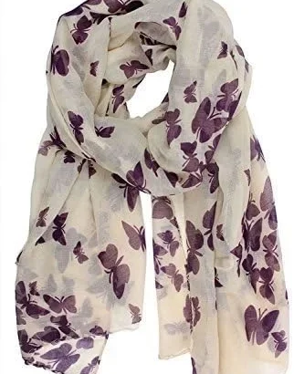 Butterfly Print Scarf for Women