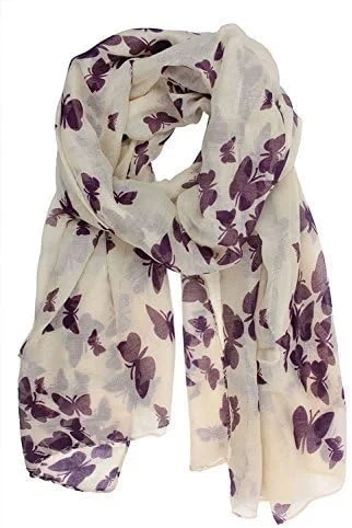 Butterfly Print Scarf for Women