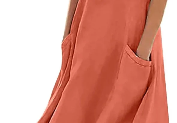 Women's Casual Sleeveless Pocket Dress