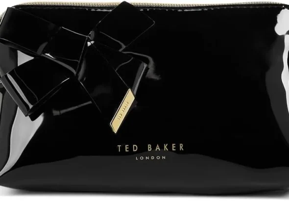 Ted Baker Women's Knot Bow Cosmetic Bag and Wallet Set in Black