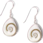 925 Sterling Silver Shiva Eye Seashell Earrings for Women