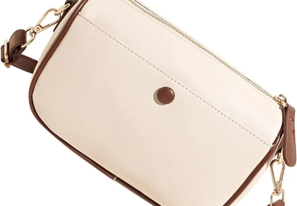Leather Crossbody Bag for Women with Adjustable Strap