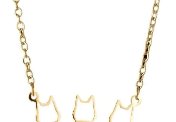 Personalized Cat Name Necklace for Women