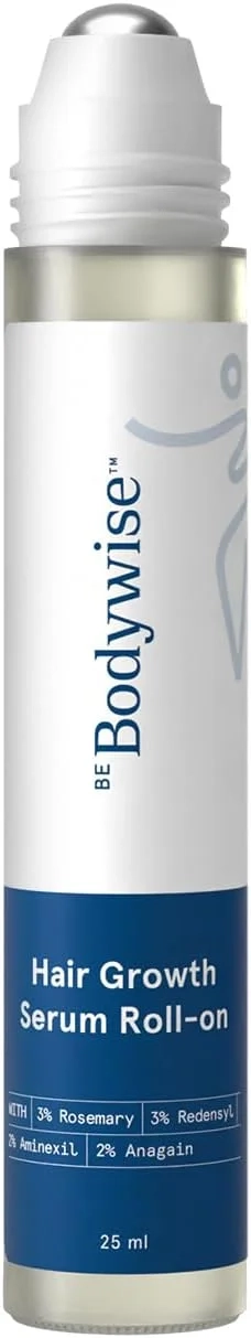 Be Bodywise Rosemary Hair Growth Serum Roll On with 3% Redensyl & 2% Anagain for Hair Fall Control & Follicle Stimulation