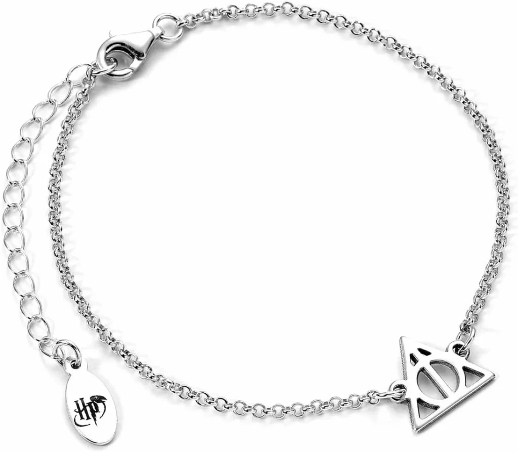 Harry Potter Deathly Hallows Charm Bracelet in Sterling Silver for Wizards and Muggles