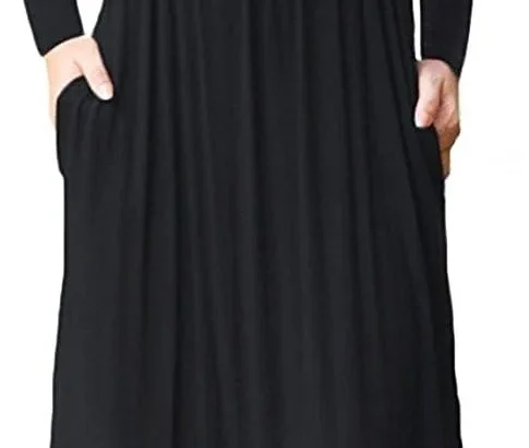 Plus Size Maxi Dress with Pockets
