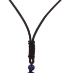 Natural Stone Protection Necklace with Adjustable Rope for Men and Women