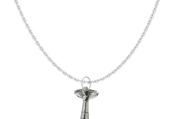 Handmade Silver Platinum Plated Spitfire Plane Pendant Necklace, 18 Inch Chain