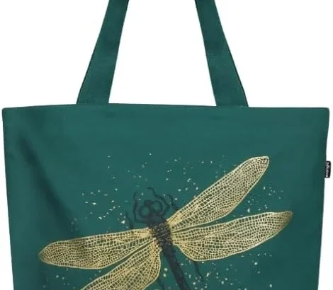 Eco Right Large Canvas Tote Bag for Women - Reusable Zippered Tote with Inner Pocket for Work, School, Shopping, or Beach