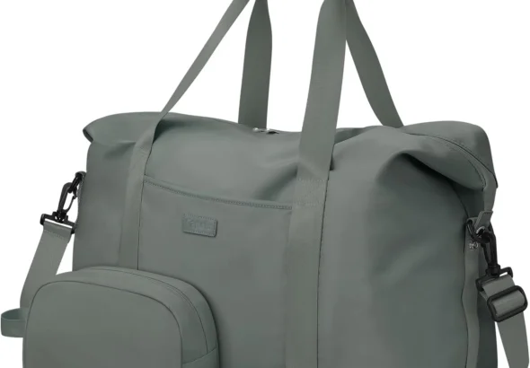 Capolo Expandable Weekender Bag for Women: Waterproof Lightweight Travel Duffel with Toiletry Bag for Overnight Trips, Gym, Hospital, and Work