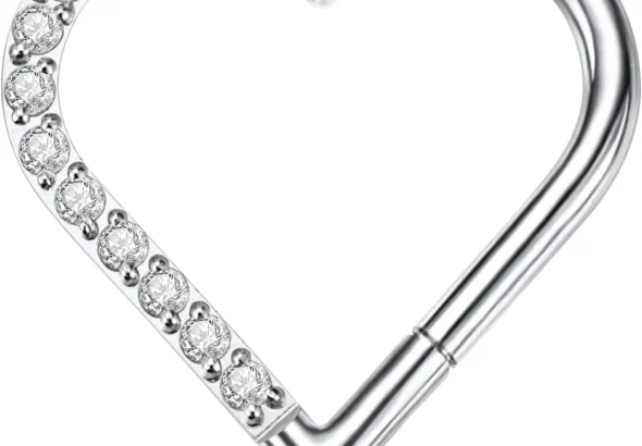 ASTMF136 Titanium Daith Earrings 16G 8mm 10mm Clicker Hoop for Left Ear