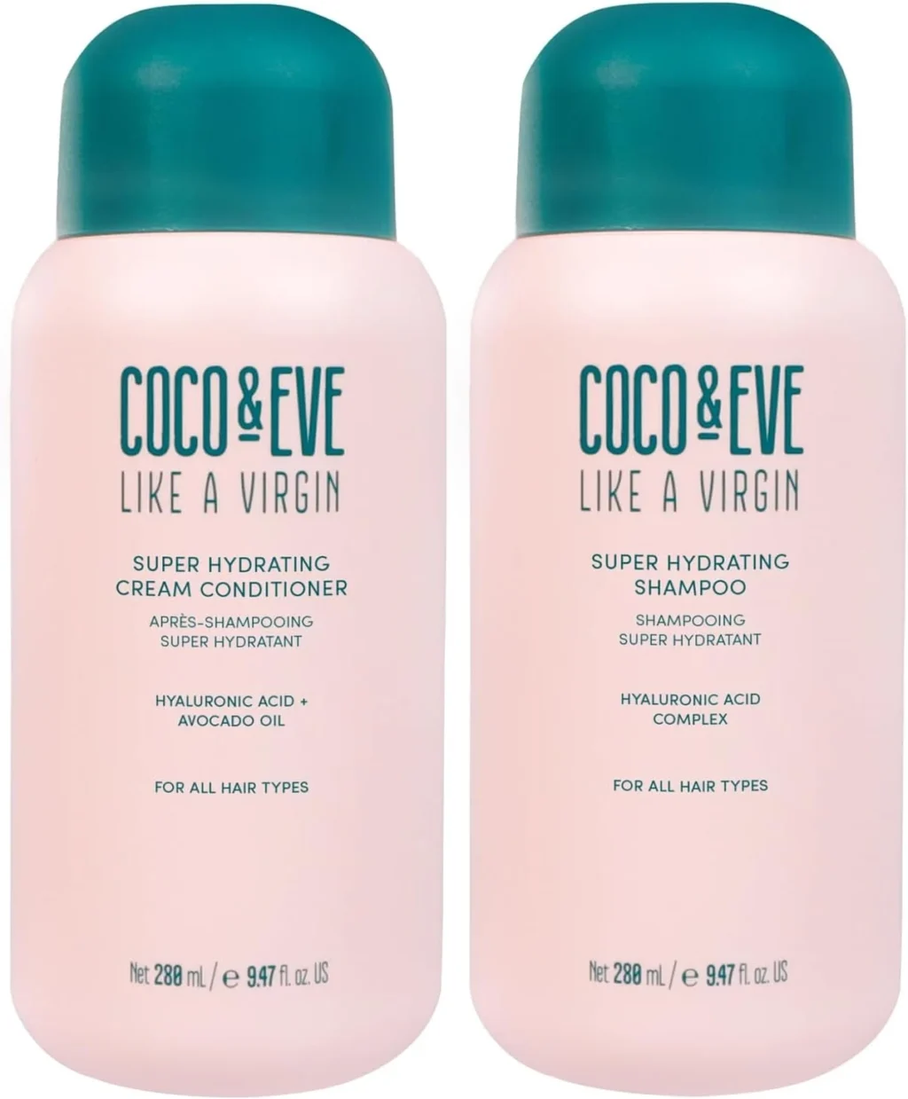 Coco & Eve Like A Virgin Shampoo & Conditioner Set for Dry, Damaged Hair - Sulfate