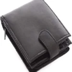 Men's Slim RFID Blocking Leather Wallet with Back Zipper Compartment for Cards and Cash