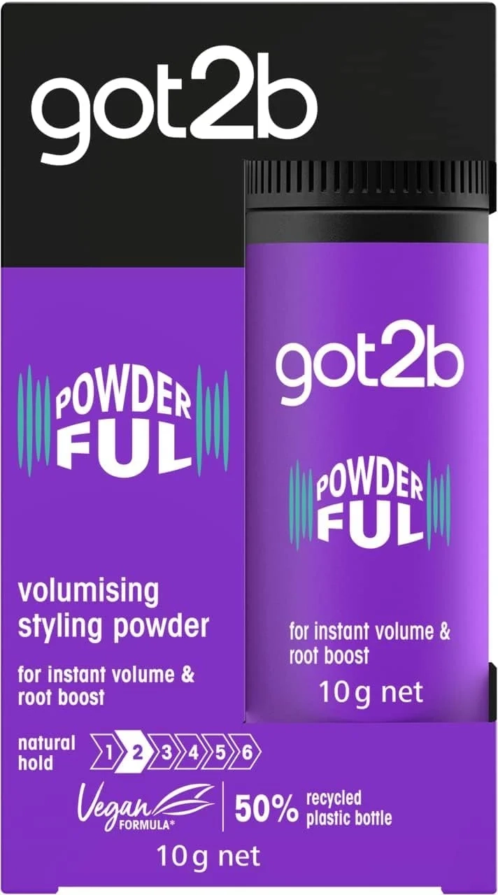 got2b POWDERful Volumising Styling Powder for Instant Root Lift and Natural Hold, Vegan Formula, 10g