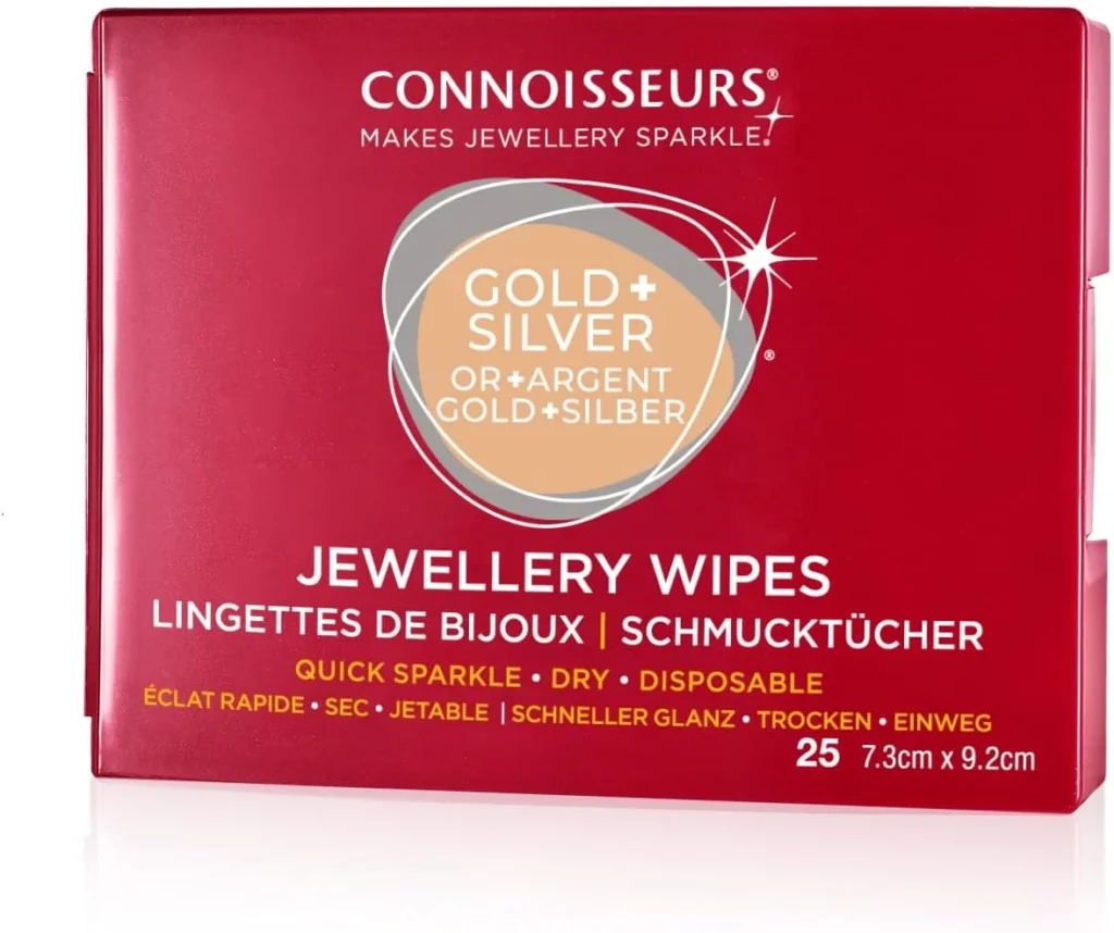 Connoisseurs 25 Jewellery Cleaning Wipes for Gold and Silver