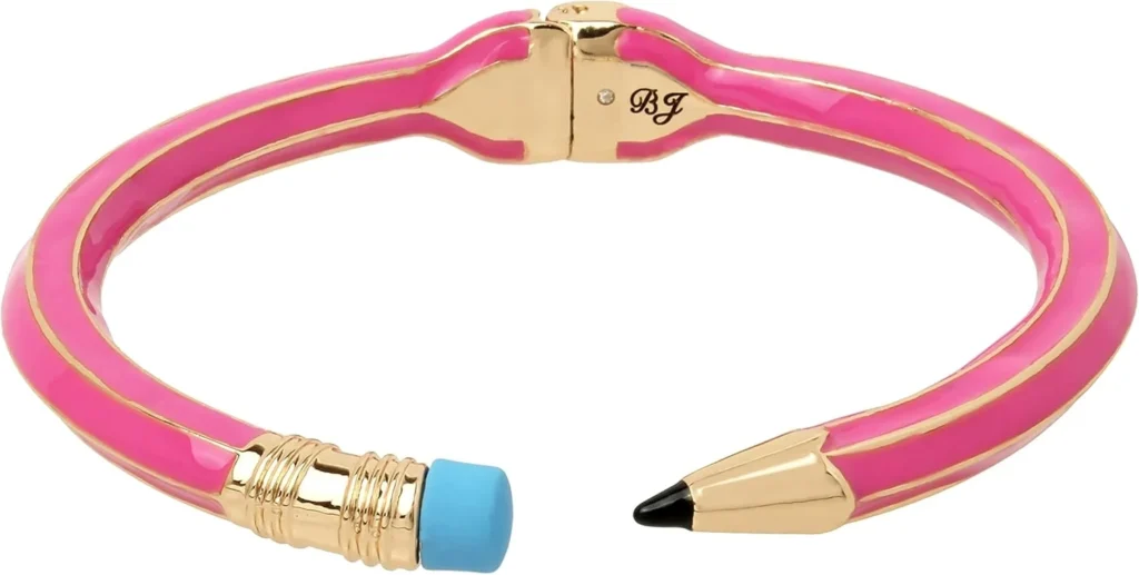 Betsey Johnson Hinged Pencil Bangle Bracelet