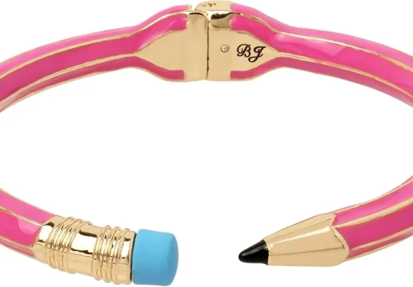 Betsey Johnson Hinged Pencil Bangle Bracelet