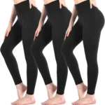 3 Pack Black Leggings for Women