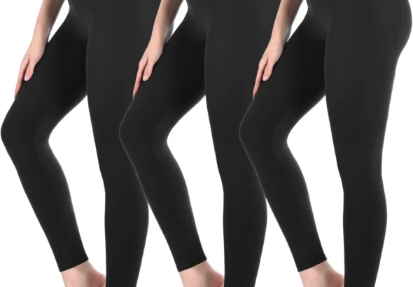 3 Pack Black Leggings for Women