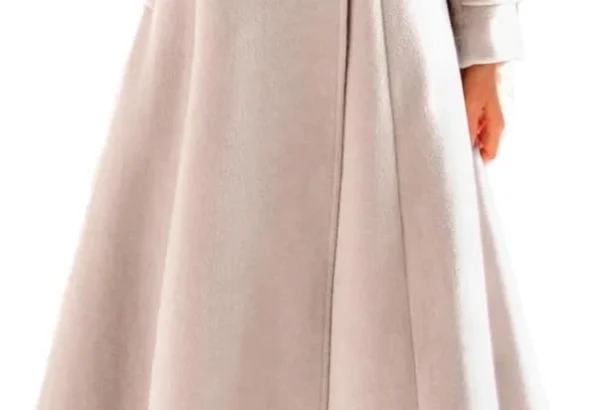 Women's Long Wool Coat for Fall and Winter