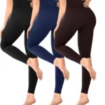 Women's High Waist Black Opaque Leggings 3