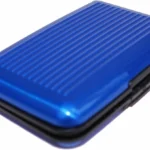 Aluminium RFID Blocking Credit Card Wallet in Blue