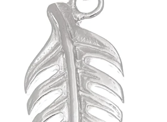 Alexander Castle 925 Sterling Silver Feather Fern Pendant Necklace for Women