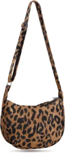 FITDON Women's Corduroy Crescent Crossbody Bag