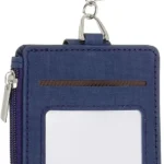 Leather RFID Blocking Card Holder Keychain Wallet