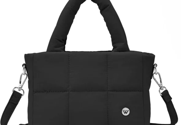 WESTBRONCO Quilted Puffer Crossbody Bag for Women: Mini Tote Shoulder Purse in Nylon