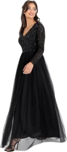 Maya Deluxe Sequin Maxi Dress for Wedding Guest
