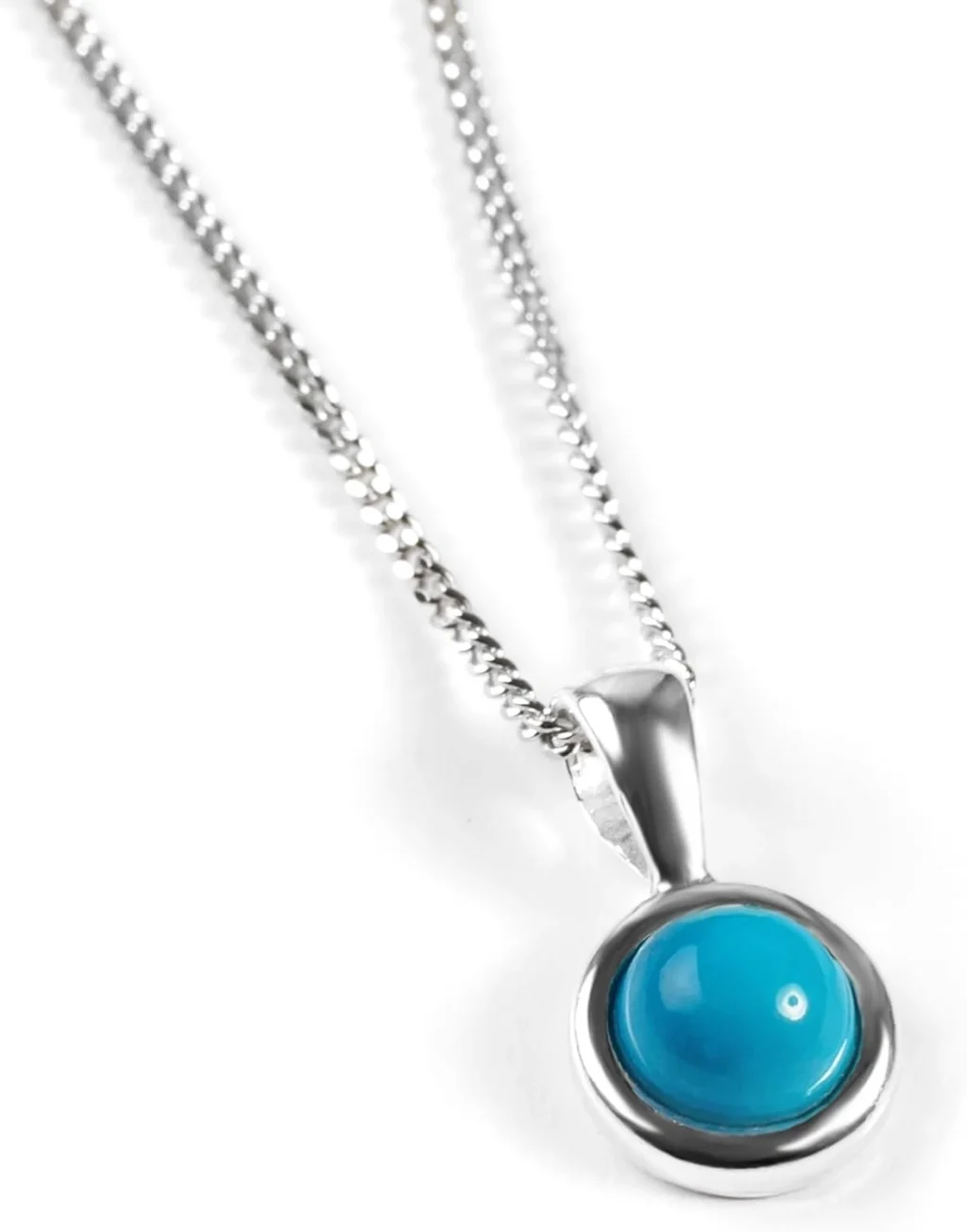 925 Sterling Silver Charm Necklace with Natural Gemstone | Minimalist Pendant for Women