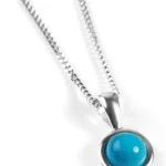 925 Sterling Silver Charm Necklace with Natural Gemstone | Minimalist Pendant for Women