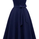 Wedtrend Vintage Green A-Line Midi Dress for Women