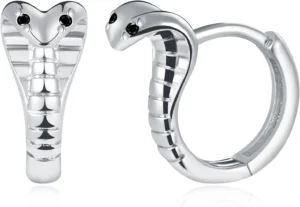 Snake Cobra Hoop Stud Earrings for Men and Women