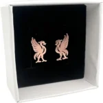 Liverbird Stud Earrings in Sterling Silver and Rose Gold