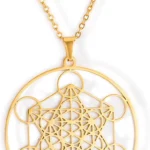Metatron's Cube Necklace for Women in Gold