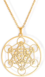 Metatron's Cube Necklace for Women in Gold