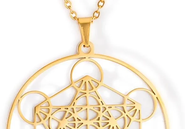 Metatron's Cube Necklace for Women in Gold