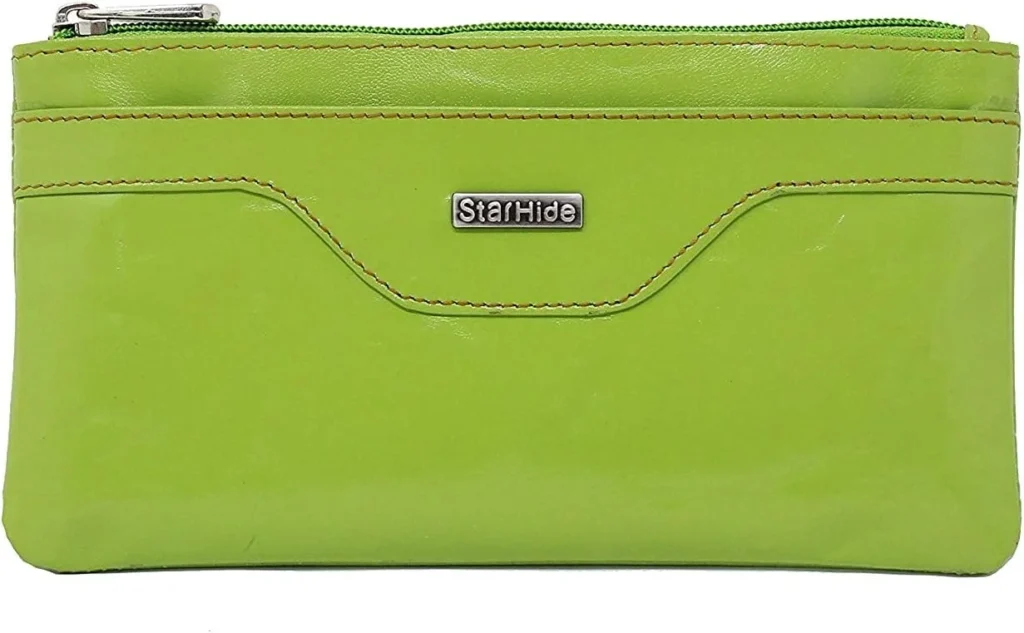 STARHIDE Genuine Leather RFID Blocking Wallet for Women & Girls | Slim Card Holder with Zipper for Credit Cards, ID, and Cash