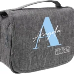 Personalized Travel Toiletry Bag with Custom Name & Initials