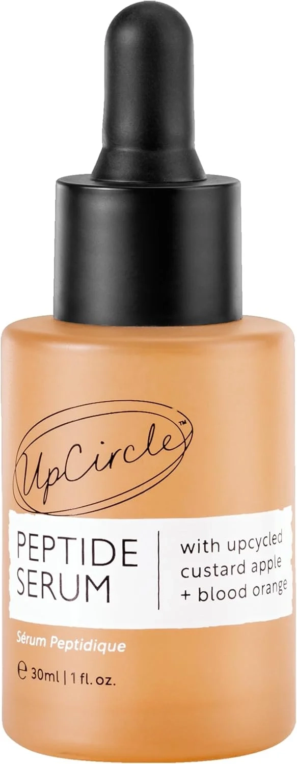 UpCircle Peptide Serum with Custard Apple and Blood Orange | 30ml Vitamin C Serum for Brighter Skin, Improved Elasticity & Collagen Boost