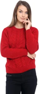 Women's Chunky Cable Knit Sweater: Oversized Fisherman Pullover for Winter