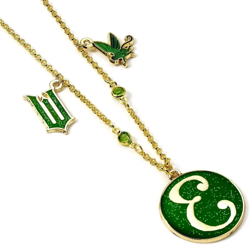 WICKED Musical Elphaba Green & Gold 'E' Charm Necklace