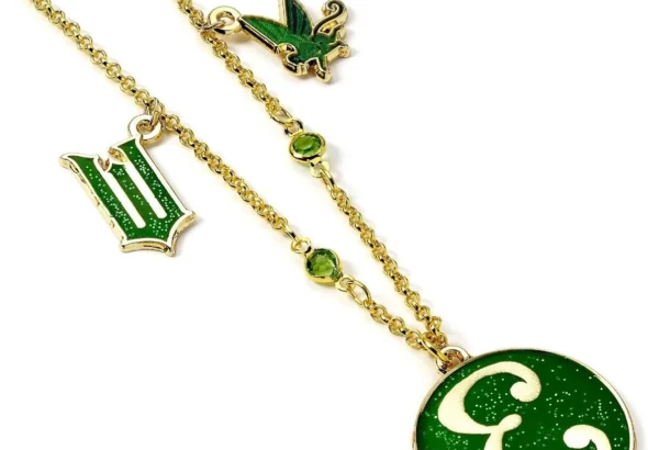 WICKED Musical Elphaba Green & Gold 'E' Charm Necklace