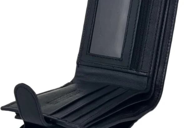 RAS Men's Genuine Leather Wallet with Zipper Coin Pocket